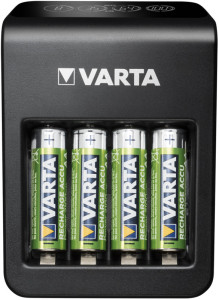 Chargeur VARTA LCD Plug+, 4 piles AA incluses