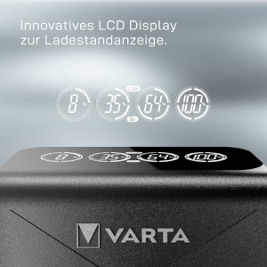 Chargeur VARTA LCD Plug+, 4 piles AA incluses