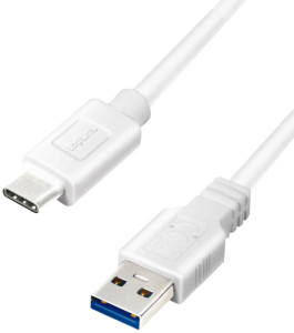 LogiLink Câble USB 3.2, USB-A - USB-C, 3,0 m, blanc