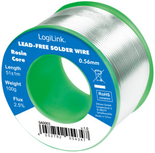 LogiLink Lötdraht, Durchmesser: 1 mm, 0,7% Kupfer, 12,5 g