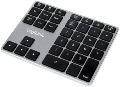 LogiLink Pavé numérique Bluetooth V3.0, aluminium, sans fil