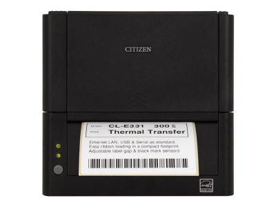 CITIZEN : CL-E331 PRINT TT 4.65IN 300DPI LAN USB SERIAL ZPL BLACK en PLUG