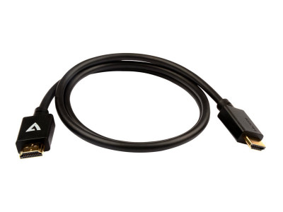 V7 : BLACK VIDEO cable HDMI1M 3.3FT HDMI 2.1 M/M