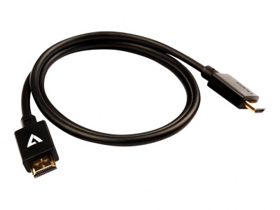 V7 : BLACK VIDEO cable HDMI1M 3.3FT HDMI 2.1 M/M