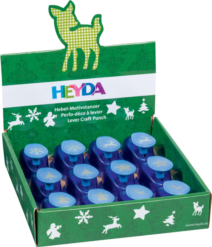 HEYDA Perforateur à motifs Noël, grand, présentoir Bambi