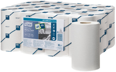 TORK Reflex Rouleau de papier nettoyant multi-usages, blanc
