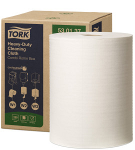 Rouleau de nettoyage multi-usages TORK, 1 pli, 106,4 m, blanc - Épais