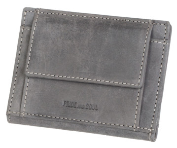 PRIDE&SOUL Porte-cartes avec porte-monnaie, RFID, gris