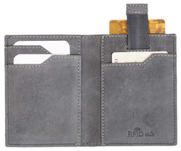PRIDE&SOUL Porte-cartes avec porte-monnaie, RFID, gris