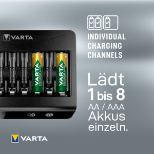 VARTA Chargeur LCD Multi Charger+, 4x piles Mignon AA incl.