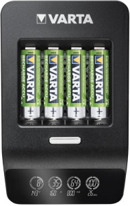 VARTA Chargeur LCD Ultra Fast Charger+, 4x piles Mignon incl