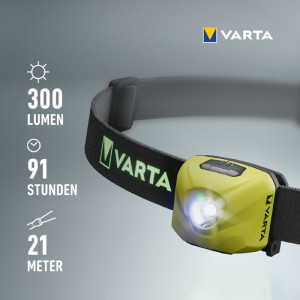 VARTA Lampe frontale Outdoor Sports Ultralight H30R, blanc