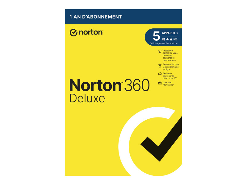 Symantec : NORTON 360 DELUXE 50GB fr 1U 5D 1Y GENERIC RET1 MM