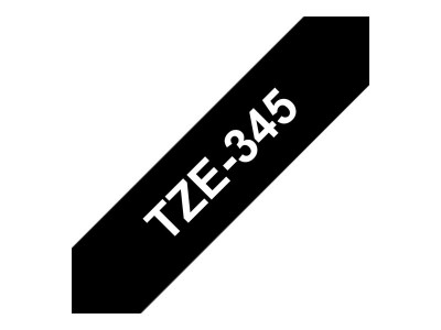 Brother : TZE-345 LAMINATED tape 18MM 8M BLANC/NOIR