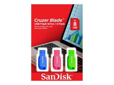 SANDISK : SANDISK CRUZER BLADE USB FLASH drive 3-pack - 32GB