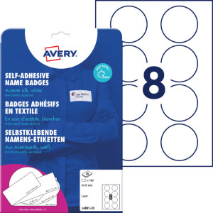 AVERY Zweckform Etiquette pour badge, 85 x 50 mm, ovale