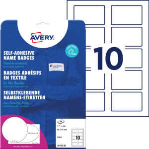 AVERY Zweckform Etiquette pour badge, 65 mm, rond, blanc