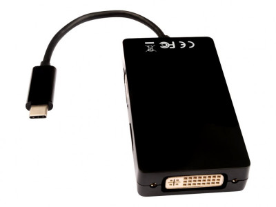 V7 : BLACK USB C ADAPTERUSB C TO VGA DVI HDMI ADAPTER