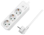 Multiprise 3 prises LogiLink avec interrupteur, blanc Multiprise 3 prises LogiLink avec interrupteur, blanc