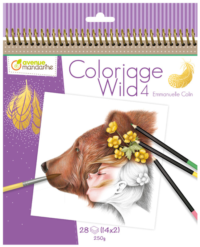 avenue mandarine Zeichenbuch "Wild 4"