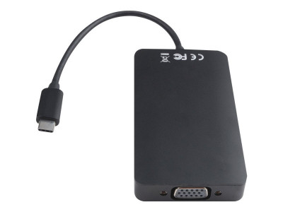 V7 : BLACK USB C ADAPTERUSB C TO USB3.0 RJ45 HDMI VGA