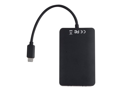 V7 : BLACK USB C ADAPTERUSB C TO USB3.0 RJ45 HDMI VGA