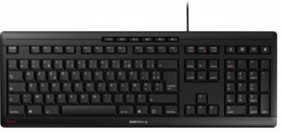 CHERRY Clavier AZERTY KEYBOARD USB, avec fil, noir