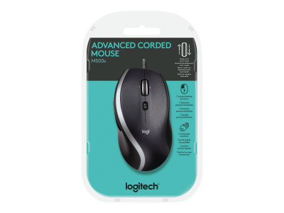 Logitech : ADVANCED CORDED MOUSE M500S BLACK EMEA