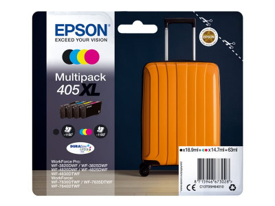 Epson 405XL Multipack Pack de 4 Cartouches d'encre XL 1100 pages noir, jaune, cyan, magenta