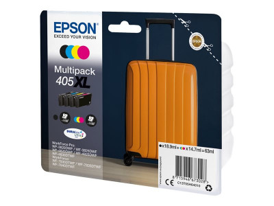 Epson 405XL Multipack Pack de 4 Cartouches d'encre XL 1100 pages noir, jaune, cyan, magenta