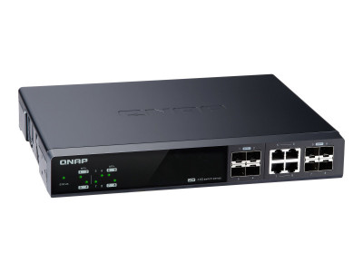 Qnap : MGM SWITCH 8 PORT 10GBE SPEED 4PORT SFP+ 4PORT SFP+/ NBASE-T