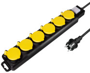 Multiprise d'extérieur LogiLink, 6 prises, noir, IP44 Multiprise d'extérieur LogiLink, 6 prises, noir, IP44