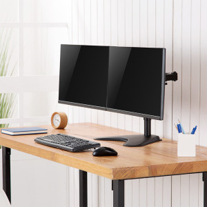 Bras pour écran TFT/LCD LogiLink avec support, 2 prises, noir