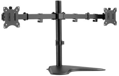 Bras pour écran TFT/LCD LogiLink avec support, 2 prises, noir