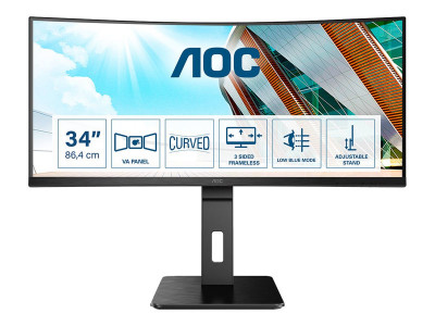 AOC : 34IN WQHD 21:9 1MS CU34P2A 3000:1 HDMI/DP/USB
