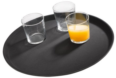 Plateau de service APS GASTRO, diamètre : 275 mm, noir