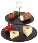 APS Naturschiefer-Etagère, 2-stufig, anthrazit APS Naturschiefer-Etagère, 2-stufig, anthrazit