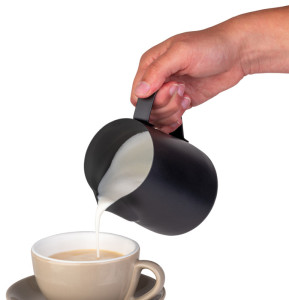 Pot à lait/pot universel APS, acier inoxydable noir, 0,8 l