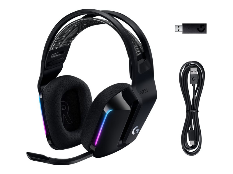 Logitech : G733 LIGHTSPEED WIRELESS RGB GAMING HEADSET BLACK EMEA