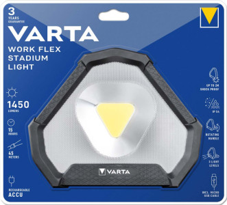 VARTA Lampe de travail rechargeable Work Flex Stadium Light