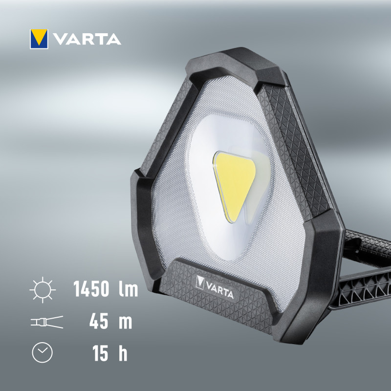 VARTA Lampe de travail rechargeable Work Flex Stadium Light