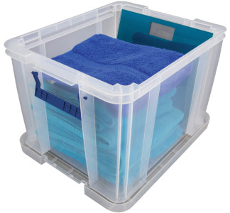 Fellowes Boîte de rangement ProStore, 36 litres, transparent