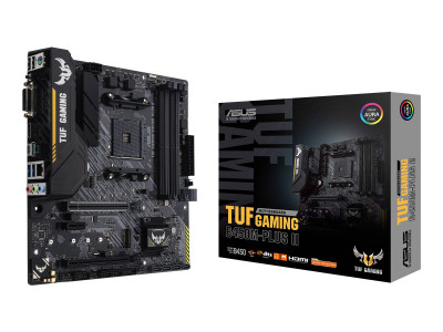 Asustek : TUF GAMING B450M-PLUS II ATX +2GLN+U3.2+M2 SATA6+4XDDR7 (ryzen)