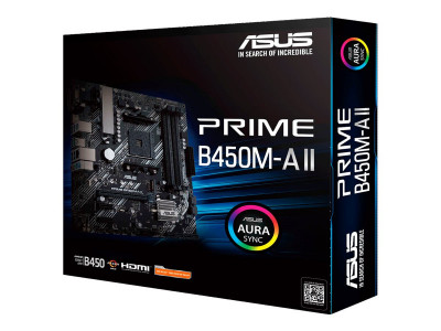 Asustek : PRIME B450M-A II ATX +2GLN+U3.2+M2 SATA6+4XDDR8 (ryzen)