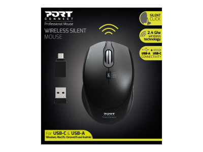 Port Technology : MOUSE OFFICE PRO SILENT WIRELESS BLACK