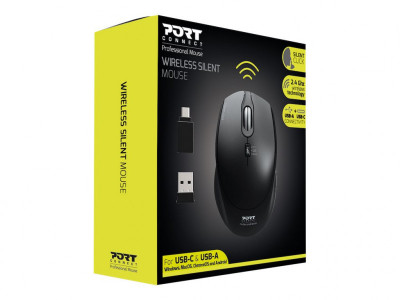 Port Technology : MOUSE OFFICE PRO SILENT WIRELESS BLACK