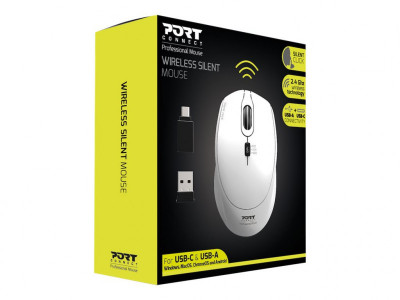 Port Technology : MOUSE OFFICE PRO SILENT WIRELESS WHITE