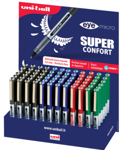 uni-ball Stylo roller eye micro UB-150, présentoir de 72