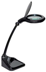 MAUL Lampe loupe LED MAULiris, dimmable, noir