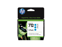HP : HP 712 3-pack 29-ML CYAN DesignJet cartouche encre